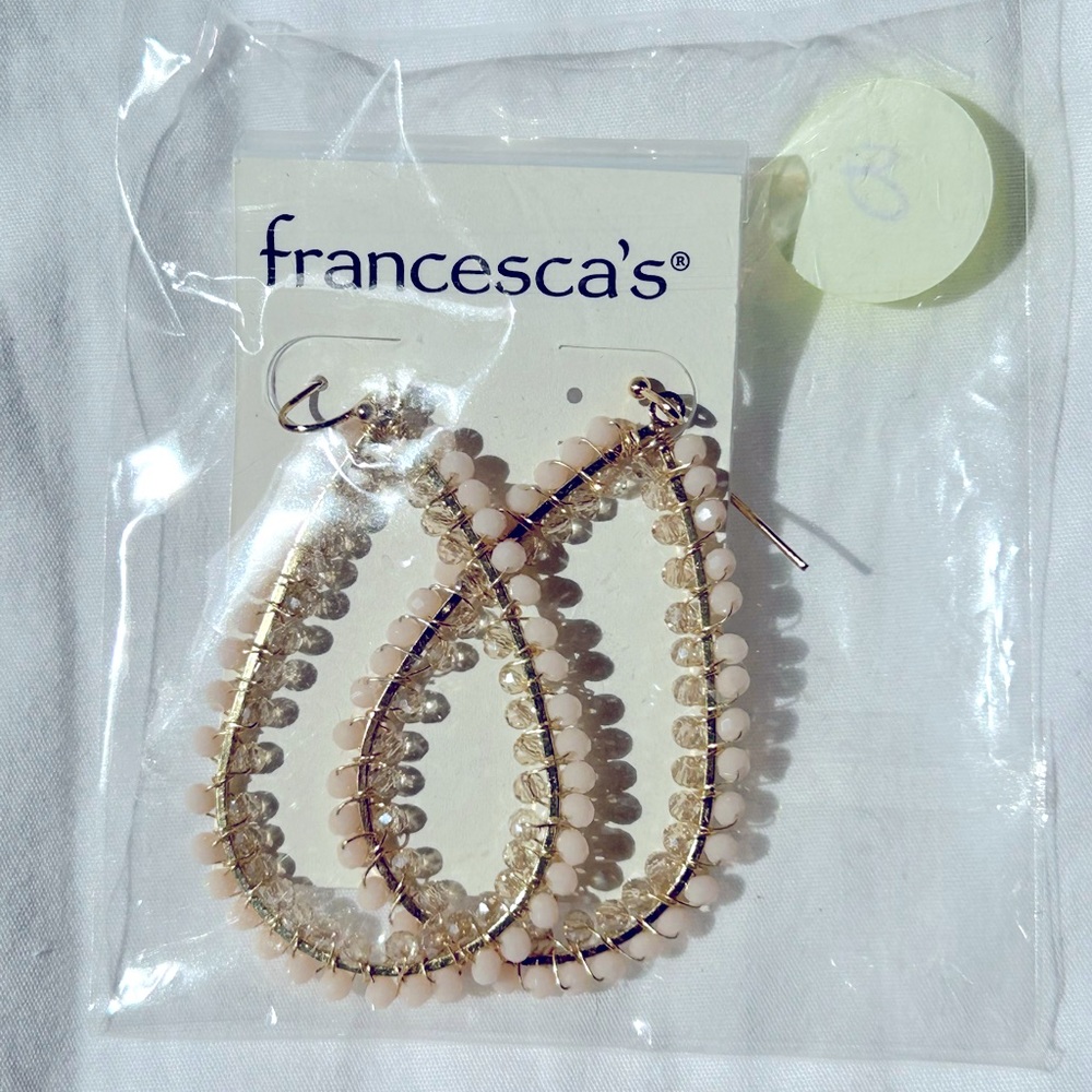 Samantha Woven Glass Beaded Drop Earrings